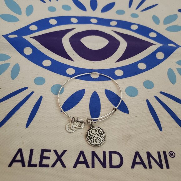 VGC Alex and Ani Path Of Life Bracelet Bangle Silver  65 - Picture 2 of 4